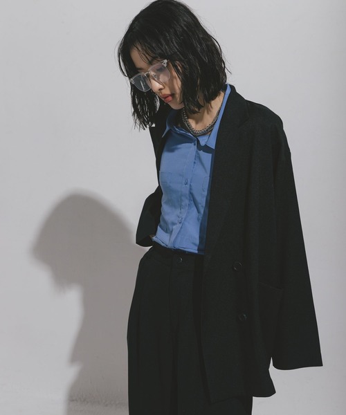 LEPSIM(レプシィム)の「ハニカムドビージャケット 572587(テーラードジャケット・レディース・ブラック/グレー/カーキブラウン・FREE)」の6枚目の写真