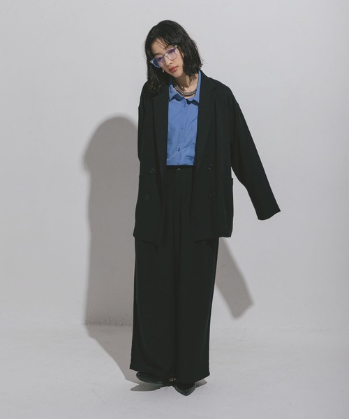 LEPSIM(レプシィム)の「ハニカムドビージャケット 572587(テーラードジャケット・レディース・ブラック/グレー/カーキブラウン・FREE)」の9枚目の写真