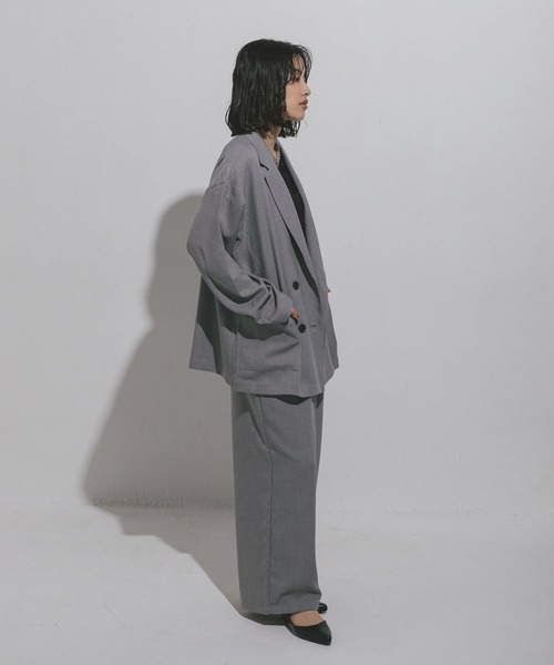 LEPSIM(レプシィム)の「ハニカムドビージャケット 572587(テーラードジャケット・レディース・ブラック/グレー/カーキブラウン・FREE)」の15枚目の写真