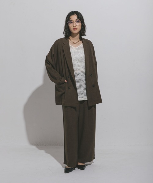 LEPSIM(レプシィム)の「ハニカムドビージャケット 572587(テーラードジャケット・レディース・ブラック/グレー/カーキブラウン・FREE)」の20枚目の写真