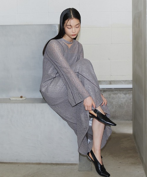 ANDRESD（アンドレスド）の「スウィッチングレースドレス / switching lace dress（ドレス・レディース・グレー/ブラック/チャコール/イエロー/ブラウン・S/M/L）」の19枚目の写真