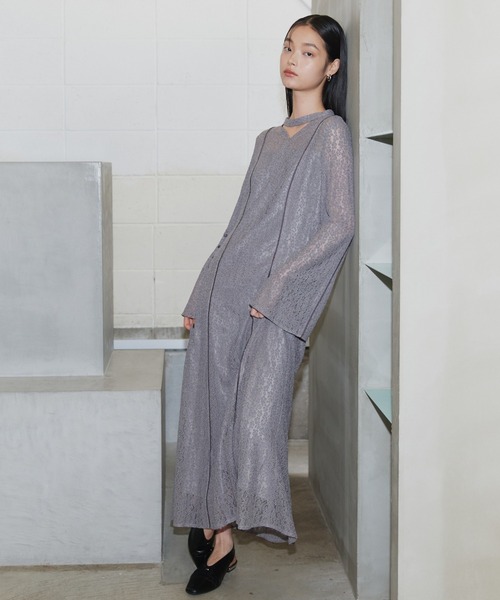 ANDRESD（アンドレスド）の「スウィッチングレースドレス / switching lace dress（ドレス・レディース・グレー/ブラック/チャコール/イエロー/ブラウン・S/M/L）」の17枚目の写真