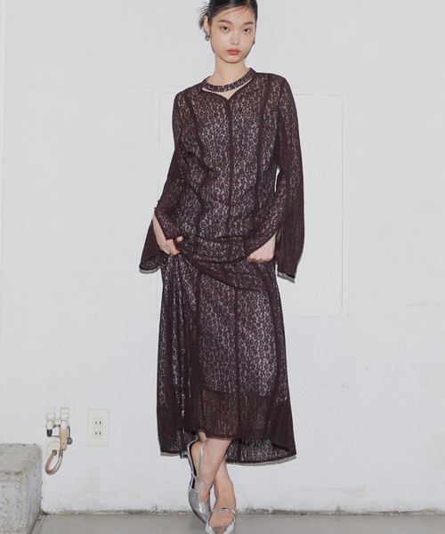 スウィッチングレースドレス / switching lace dress（ドレス