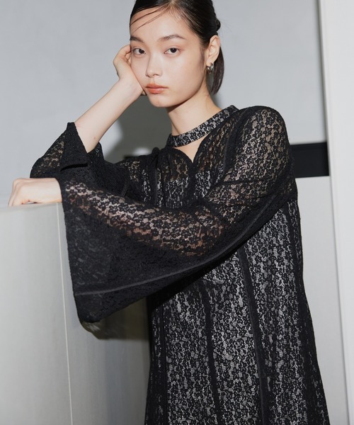 スウィッチングレースドレス / switching lace dress（ドレス