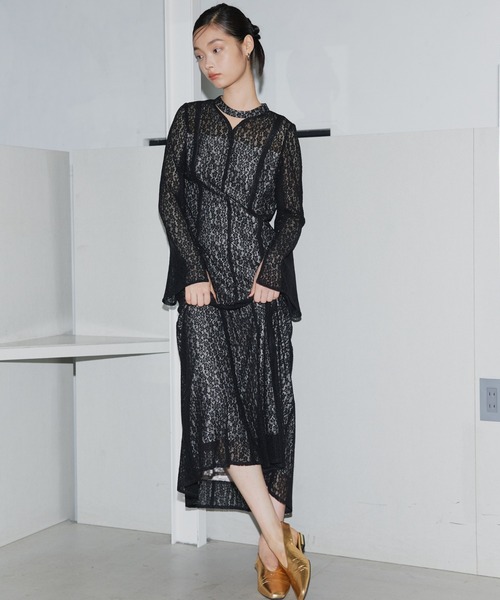 スウィッチングレースドレス / switching lace dress（ドレス