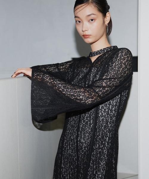 スウィッチングレースドレス / switching lace dress（ドレス