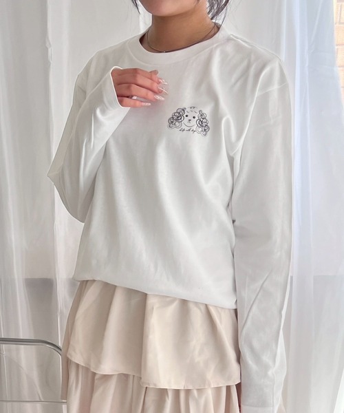 cuorequal(クオレコール)の「アニマル手書きロンT/長袖Tシャツ(Tシャツ/カットソー・レディース・A/B・MEDIUM)」の2枚目の写真