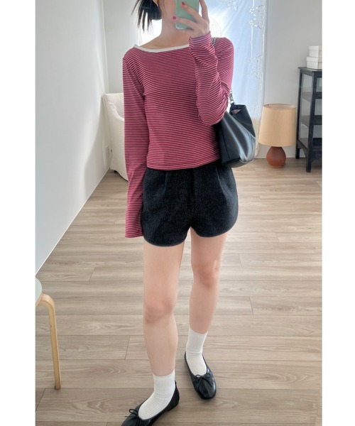 GIUNON（ジウノン）の「back frill short pants / バックフリルショートパンツ（その他パンツ・レディース・グレー・FREE）」の20枚目の写真