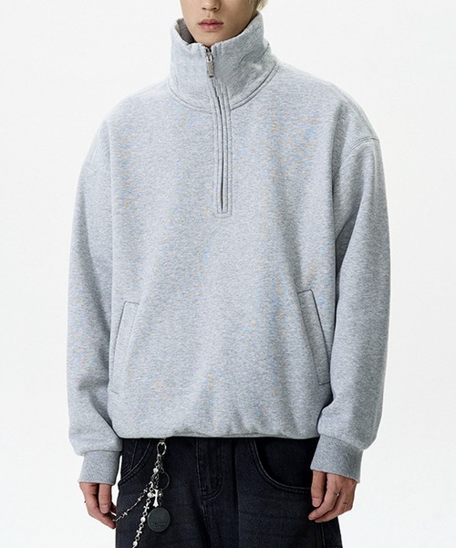 セール】VENTI ドルマンライク ハーフジップ ハイネック プルオーバー