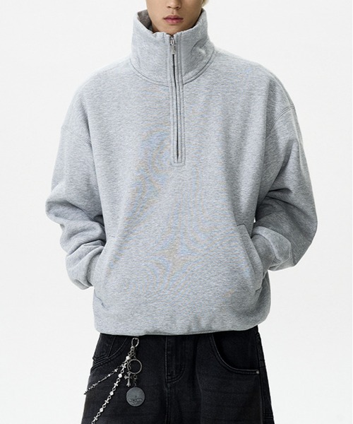 セール】VENTI ドルマンライク ハーフジップ ハイネック プルオーバー