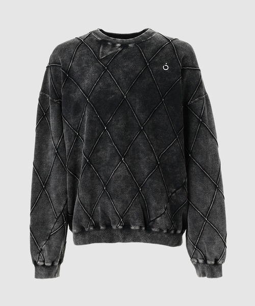 NOMA t.d.(ノーマティーディー)の「Hand Dye Diamond Twist Sweat(スウェット・メンズ・ブラック・4/3)」の1枚目の写真
