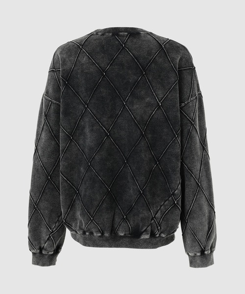 NOMA t.d.(ノーマティーディー)の「Hand Dye Diamond Twist Sweat(スウェット・メンズ・ブラック・4/3)」の2枚目の写真
