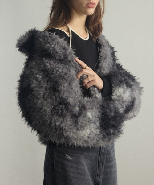 カーリーボアショートブルゾン（ブルゾン）｜AZUL BY MOUSSY（アズール