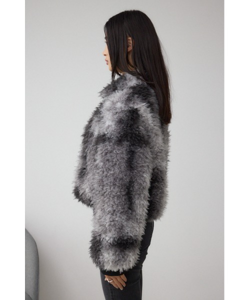 AZUL by moussy（アズールバイマウジー）の「カーリーボアショートブルゾン（ブルゾン・レディース・ブラウン系その他/ブラック系その他・FREE）」の7枚目の写真