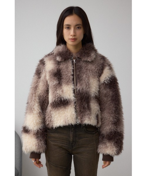 AZUL by moussy（アズールバイマウジー）の「カーリーボアショートブルゾン（ブルゾン・レディース・ブラウン系その他/ブラック系その他・FREE）」の19枚目の写真