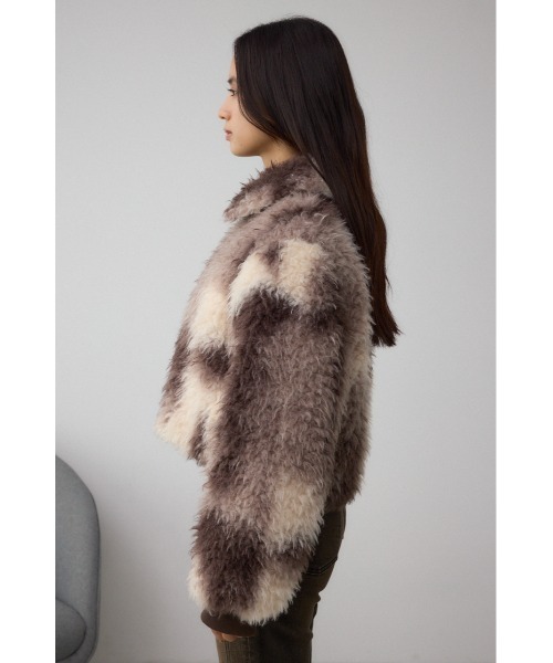 AZUL by moussy（アズールバイマウジー）の「カーリーボアショートブルゾン（ブルゾン・レディース・ブラウン系その他/ブラック系その他・FREE）」の20枚目の写真