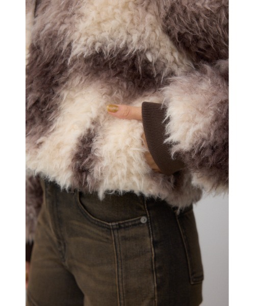 カーリーボアショートブルゾン（ブルゾン）｜AZUL BY MOUSSY（アズール