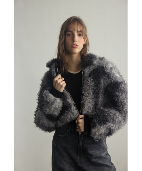 カーリーボアショートブルゾン（ブルゾン）｜AZUL BY MOUSSY（アズール