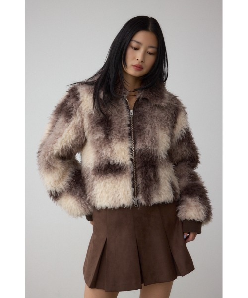 カーリーボアショートブルゾン（ブルゾン）｜AZUL BY MOUSSY（アズール