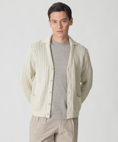 セール】【数量限定】「COLLECTION LINE」スキッパーVネック ニット 