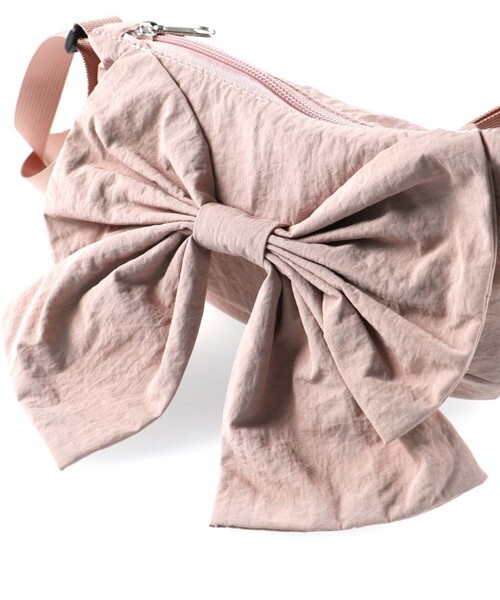 BRANSHES（ブランシェス）の「リボンショルダーバッグ（ショルダーバッグ・キッズ・ピンク/ブラック・FREE）」の5枚目の写真