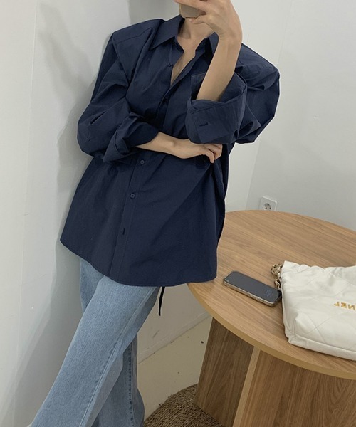 gossip!ロサンゼルス(ゴシップロサンゼルス)の「YUGA バックコンシャス リボンシャツ トップス(シャツ/ブラウス・レディース・ブルー/ホワイト・FREE)」の22枚目の写真