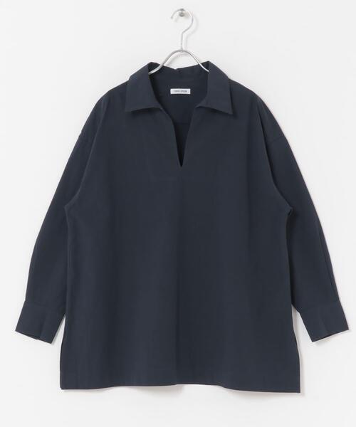 FORK&SPOON(フォークアンドスプーン)の「FORK&SPOON スキッパーロングシャツ(シャツ/ブラウス・レディース・ネイビー/ベージュ・1)」の11枚目の写真