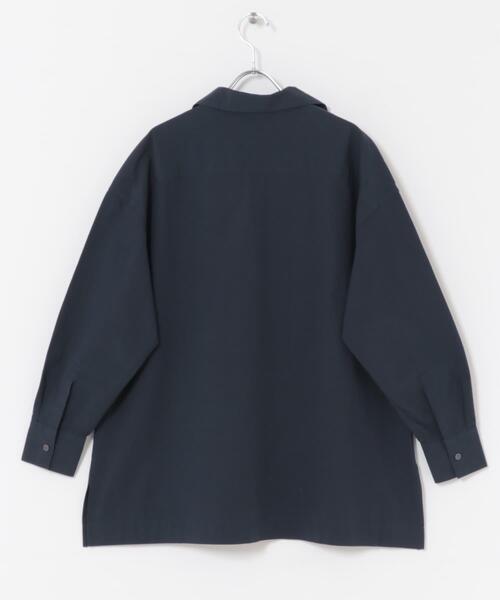 FORK&SPOON(フォークアンドスプーン)の「FORK&SPOON スキッパーロングシャツ(シャツ/ブラウス・レディース・ネイビー/ベージュ・1)」の13枚目の写真