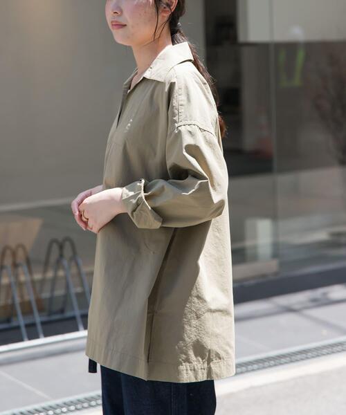 FORK&SPOON(フォークアンドスプーン)の「FORK&SPOON スキッパーロングシャツ(シャツ/ブラウス・レディース・ネイビー/ベージュ・1)」の19枚目の写真