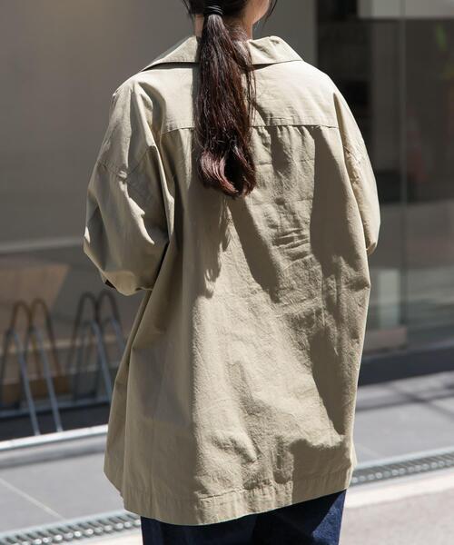 FORK&SPOON(フォークアンドスプーン)の「FORK&SPOON スキッパーロングシャツ(シャツ/ブラウス・レディース・ネイビー/ベージュ・1)」の20枚目の写真