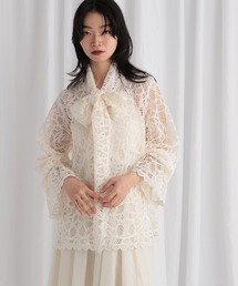 mysty woman | レースボウタイブラウス 575252(シャツ/ブラウス)