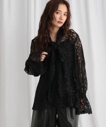 mysty woman | レースボウタイブラウス 575252(シャツ/ブラウス)