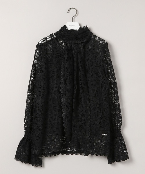 mysty woman（ミスティウーマン）の「レースボウタイブラウス 575252（シャツ/ブラウス・レディース・オフホワイト/ブラック・FREE）」の21枚目の写真