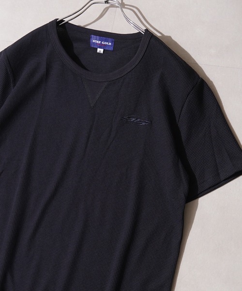 STAY GOLD(ステイゴールド)の「【STAYGOLD】 サーマル ワンポイント刺繍 半袖 Tシャツ / Thermal One-Point Embroidery Short Sleeve T-Shirt(Tシャツ/カットソー・メンズ・アイボリー/ネイビー/チャコールグレー・S/M/L)」の15枚目の写真