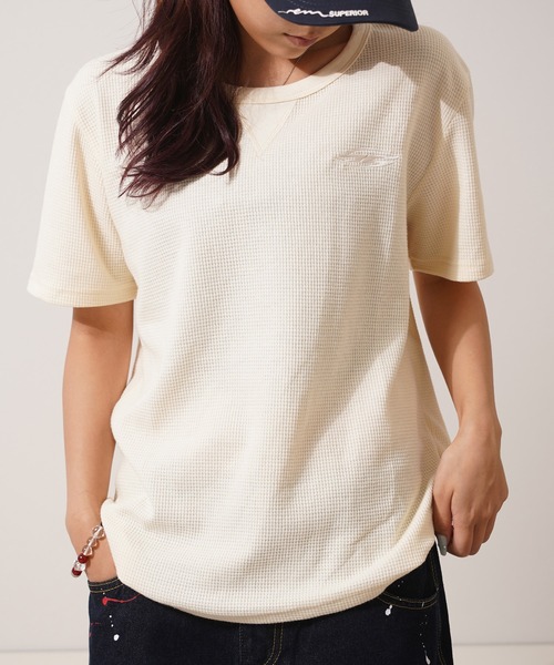 STAY GOLD(ステイゴールド)の「【STAYGOLD】 サーマル ワンポイント刺繍 半袖 Tシャツ / Thermal One-Point Embroidery Short Sleeve T-Shirt(Tシャツ/カットソー・メンズ・アイボリー/ネイビー/チャコールグレー・S/M/L)」の17枚目の写真