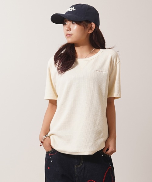 STAY GOLD(ステイゴールド)の「【STAYGOLD】 サーマル ワンポイント刺繍 半袖 Tシャツ / Thermal One-Point Embroidery Short Sleeve T-Shirt(Tシャツ/カットソー・メンズ・アイボリー/ネイビー/チャコールグレー・S/M/L)」の18枚目の写真