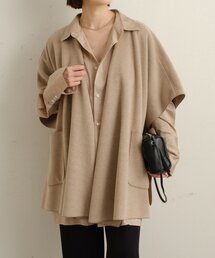 Omekashi（オメカシ）の「ニットパイルノーカラージャケット（その他アウター）」