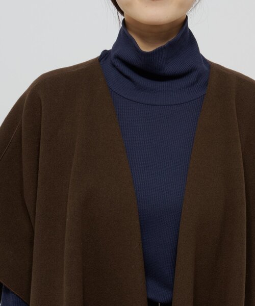 Omekashi(オメカシ)の「ニットパイルノーカラージャケット(その他アウター・レディース・ブラウン/ベージュ・FREE)」の7枚目の写真