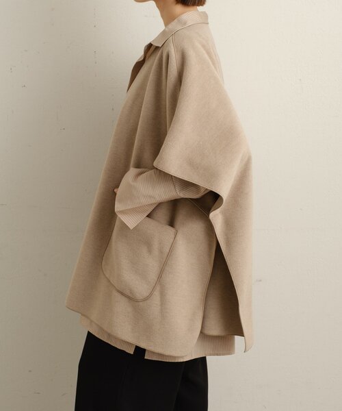 Omekashi(オメカシ)の「ニットパイルノーカラージャケット(その他アウター・レディース・ブラウン/ベージュ・FREE)」の14枚目の写真