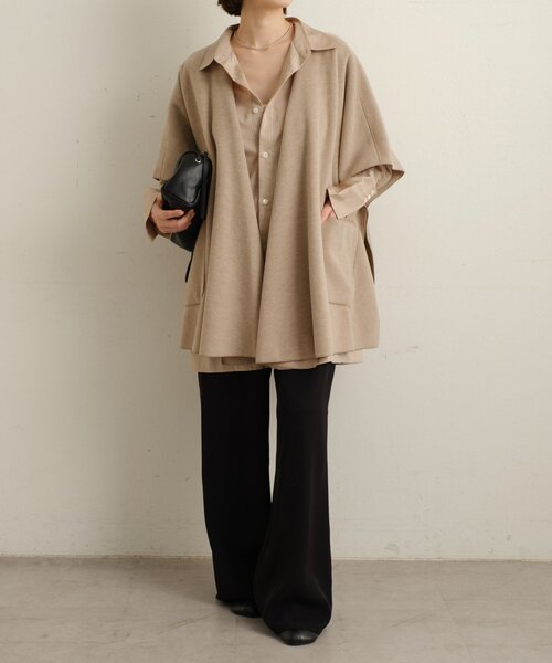 Omekashi(オメカシ)の「ニットパイルノーカラージャケット(その他アウター・レディース・ブラウン/ベージュ・FREE)」の17枚目の写真