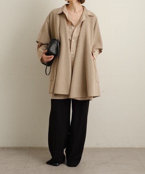 Omekashi(オメカシ)の「ニットパイルノーカラージャケット(その他アウター・レディース・ブラウン/ベージュ・FREE)」の18枚目の写真