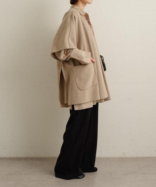 Omekashi(オメカシ)の「ニットパイルノーカラージャケット(その他アウター・レディース・ブラウン/ベージュ・FREE)」の21枚目の写真