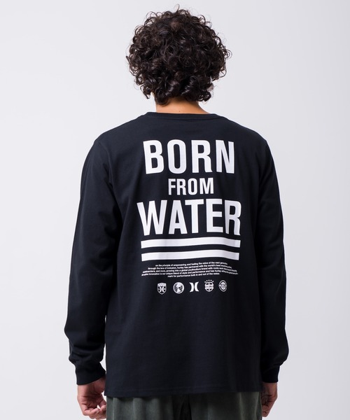 Hurley (ハーレー)の「【Hurley/ハーレー】ヘビーウェイトロングTシャツ バックプリントTシャツ BFW LS TEE(Tシャツ/カットソー・メンズ・ホワイト/グリーン系その他/ブラック・LARGE/X-LARGE/MEDIUM/SMALL)」の2枚目の写真