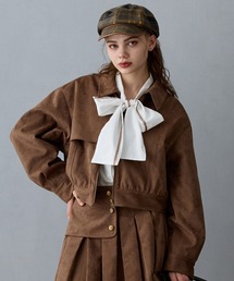 NICOLE CLUB 90s 刺繍 クロップド ボンバージャケット 短丈 NICOLE CLUB 90s 刺繍 クロップド ボンバージャケット 短丈