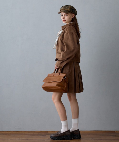 NICOLE CLUB(ニコル クラブ)の「ガンフラップブルゾン(ブルゾン・レディース・ボルドー/チャコール/ブラウン・MEDIUM)」の8枚目の写真