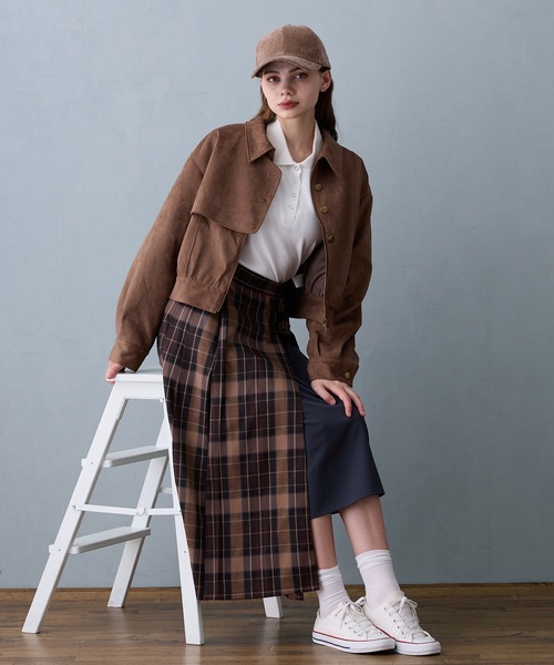 NICOLE CLUB(ニコル クラブ)の「ガンフラップブルゾン(ブルゾン・レディース・ボルドー/チャコール/ブラウン・MEDIUM)」の20枚目の写真