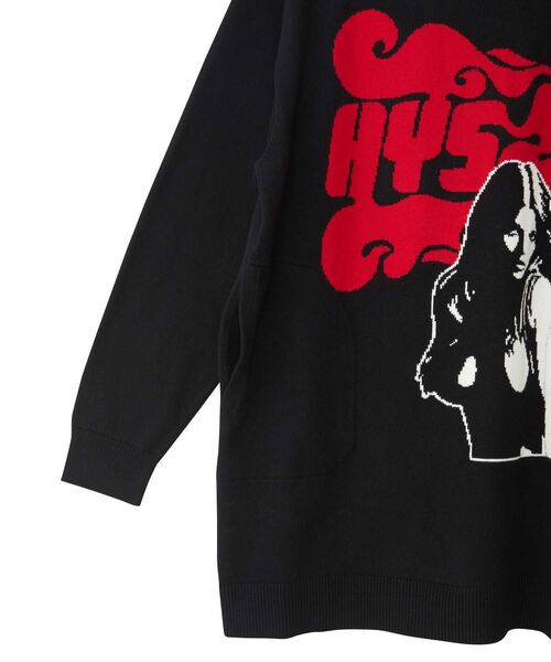 HYSTERIC GLAMOUR(ヒステリックグラマー)の「FLAME WOMAN編込 ワンピース(ワンピース・レディース・トップグレー/ブラック/グリーン・FREE)」の11枚目の写真