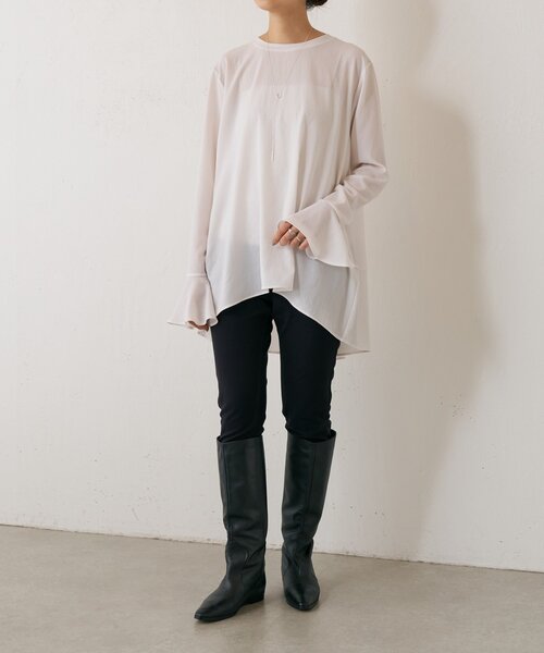 フリルカフス後ろドレープTブラウス（シャツ/ブラウス）｜BEARDSLEY