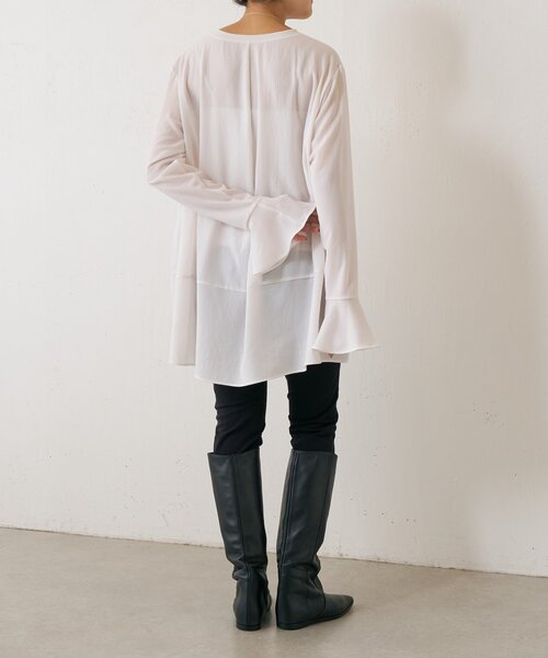 フリルカフス後ろドレープTブラウス（シャツ/ブラウス）｜BEARDSLEY