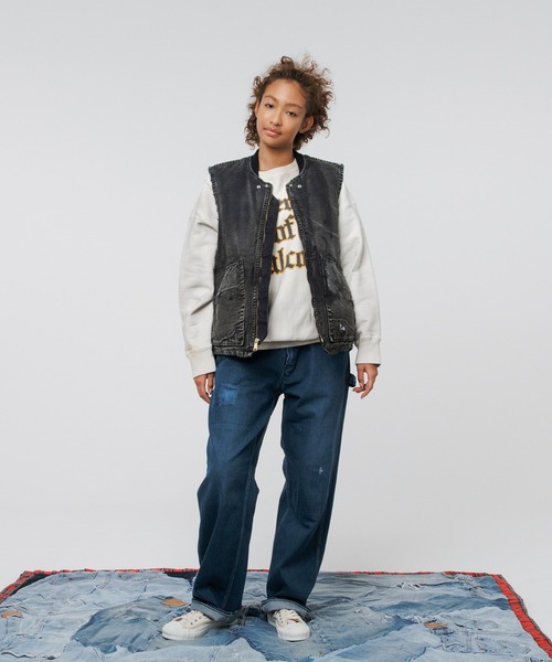 BOW WOW(バウワウ)の「REPAIRED INDIGO PAINTER PANTS(デニムパンツ・メンズ・インディゴブルー・X-LARGE/LARGE)」の2枚目の写真